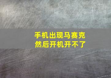 手机出现马赛克 然后开机开不了